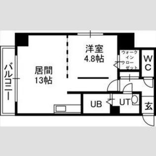 セルベッサ札幌レジデンス【8階】の間取り