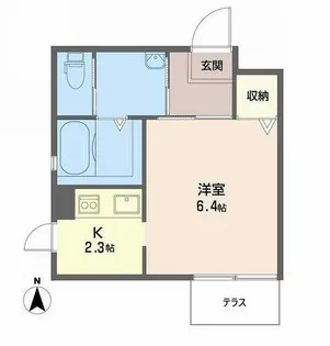 ビエント梅ノ木【0102号室】の間取り