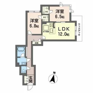 シャーメゾン コルノーリア【0105号室】の間取り