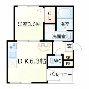 oeillet【1階】の間取り