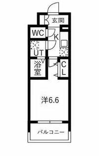 レジュールアッシュ九条【8階】の間取り