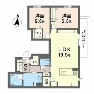 Rio Brezza 芦屋【0301号室】の間取り