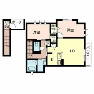 シャーメゾンルアール【0202号室】の間取り