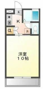サントラスト A棟【104号室】の間取り