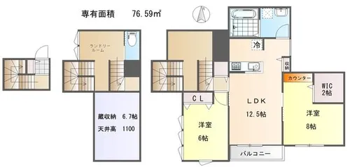 シルクメゾン岡崎【2階】の間取り