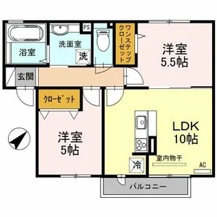 ベルデュール【1階】の間取り