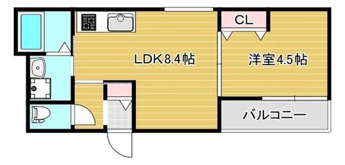 セレニティ勝山北【3階】の間取り