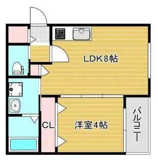 セレニティ勝山北【3階】の間取り