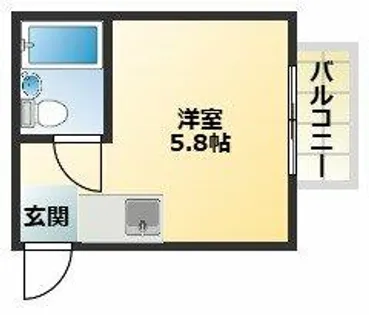 JPアパートメント東住吉Ⅲ【4階】の間取り