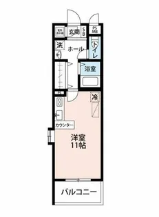 PINE EAST【204号室】の間取り