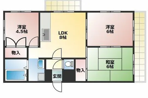 ハイツ神田【301号室】の間取り