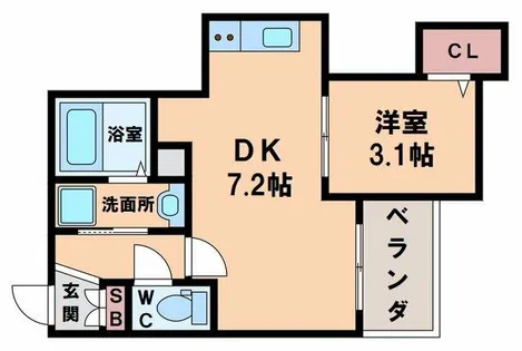 (仮称)ジーメゾン桃谷【1階】の間取り