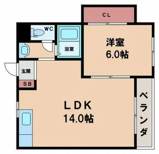 ラパンジール住吉大社【5階】の間取り