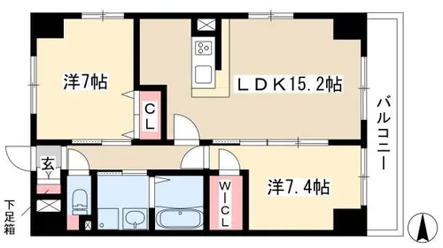 Live Flat上前津(旧GRANDUKE上前津)【0602号室】の間取り