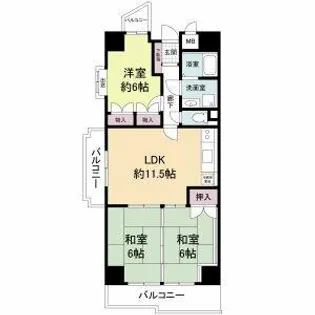 レジデンス代官町スクエア【1503号室】の間取り