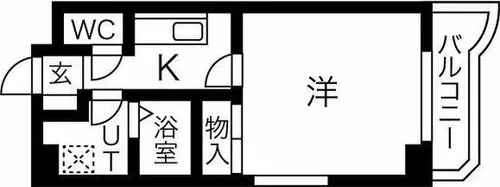 オーク富久【106号室】の間取り
