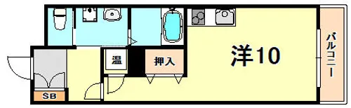 S-FORT神戸神楽町【10階】の間取り