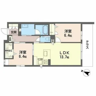 Via Sole 六甲道【0103号室】の間取り