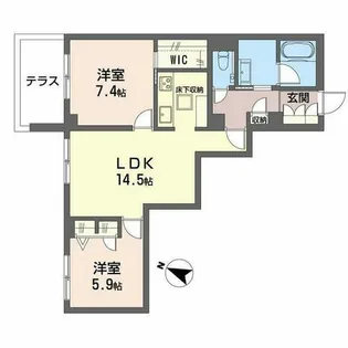 Via Sole 六甲道【0101号室】の間取り