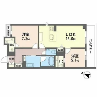 Via Sole 六甲道【0202号室】の間取り