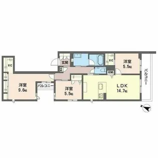 Via Sole 六甲道【0203号室】の間取り