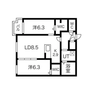 Riche reve 南20条【3階】の間取り