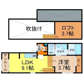 コンパートハウス大曽根【1階】の間取り