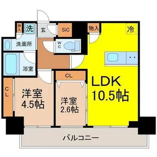 プレサンスレイズ千種今池Ⅱ【8階】の間取り