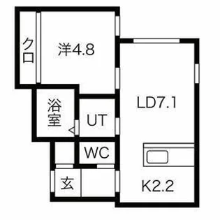 コンフォール発寒【3階】の間取り
