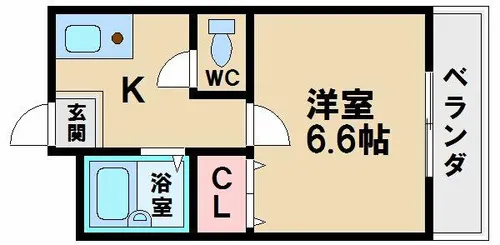 エルベ美章園【3階】の間取り