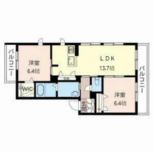 アトリエール 茨木【0301号室】の間取り