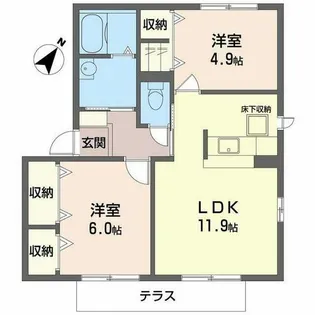 メゾン ルミエール【1階】の間取り