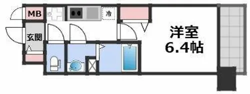 プレサンス森ノ宮 THEゲート【6階】の間取り