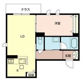 アトリエール都島【0102号室】の間取り