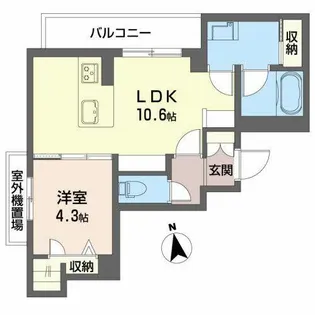 THE CLASS 城東 RESIDENCE【0207号室】の間取り