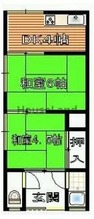 打越アパート【1-2号室】の間取り