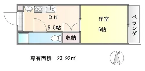銀閣寺ハイツ【3階】の間取り