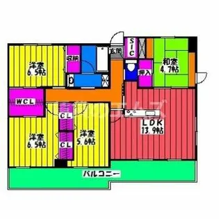 BPRレジデンス高宮【1002号室】の間取り