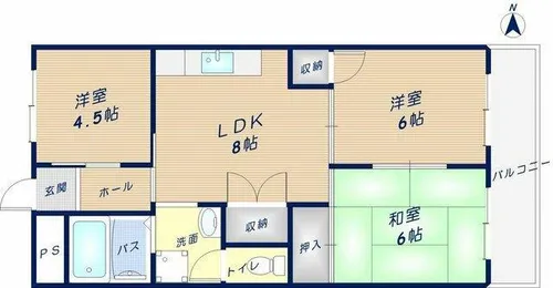 メゾン瓜生堂【3階】の間取り