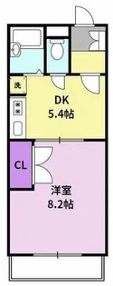 ワンバイワン【108号室】の間取り