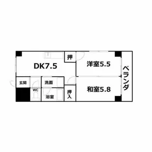 サンメゾン西春【7階】の間取り