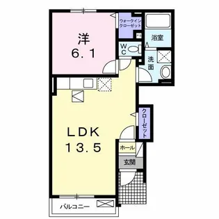コンフォート長谷川園【1階】の間取り