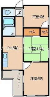 ピアコート東難波【3階】の間取り