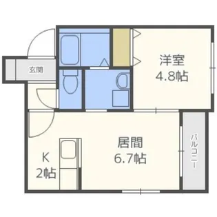 フェリオ真駒内【4階】の間取り