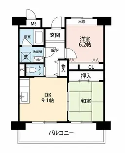 OPH大浜【1-706号室】の間取り