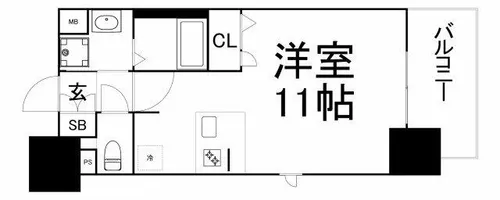 プレサンス大阪城公園ネクサス【5階】の間取り