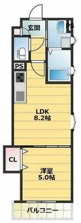クリエオーレ大池町Ⅱ【3階】の間取り