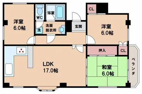 キングスアヴェニュー山之内【2階】の間取り
