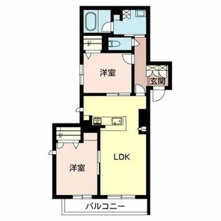 メゾン・ドゥ・ラ メール【0201号室】の間取り