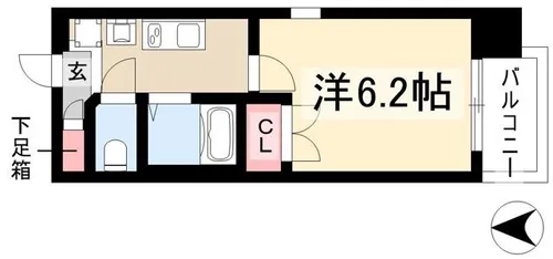 パルティール城西【2階】の間取り